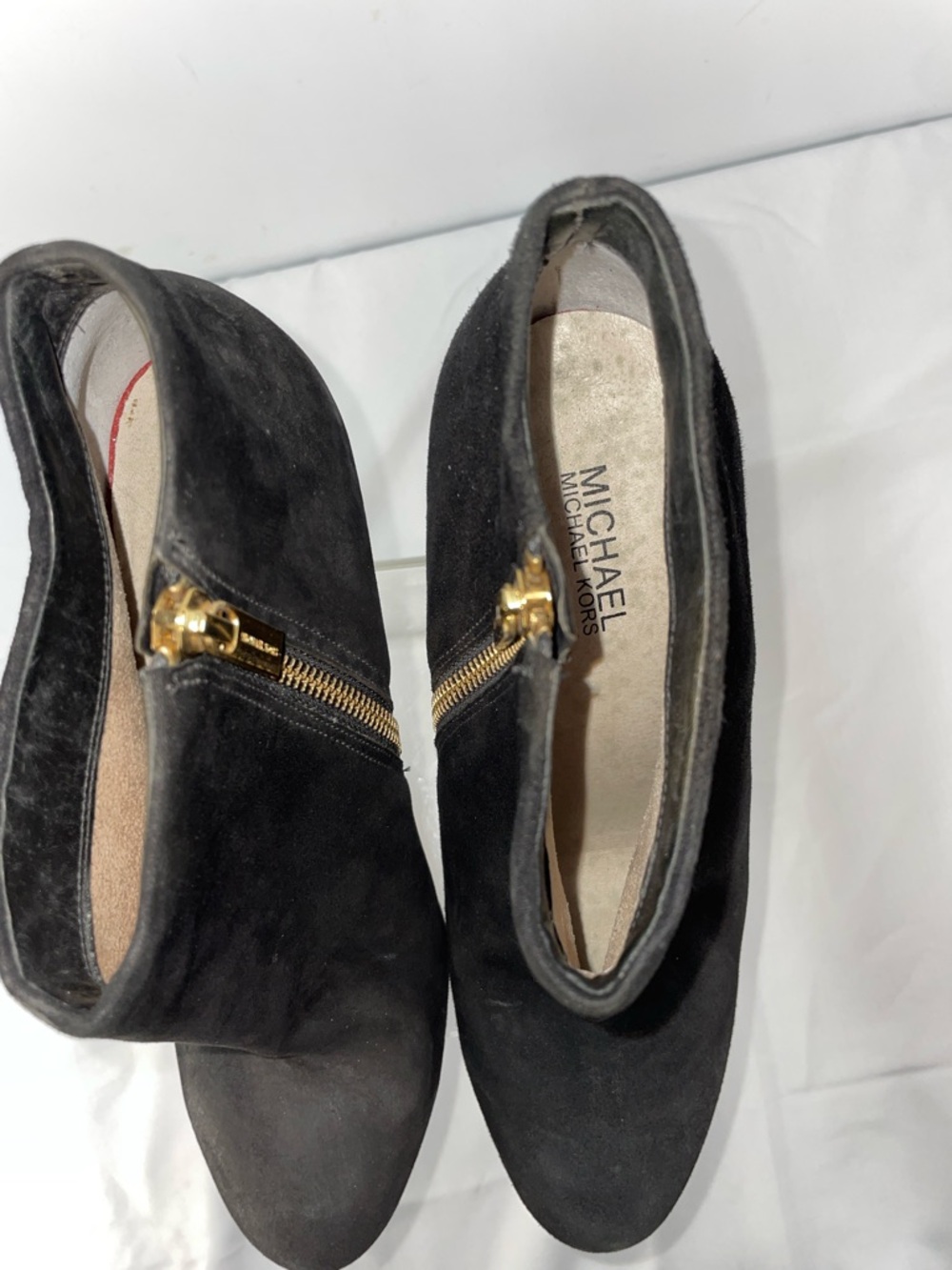 MICHAEL KORS HAVEN PLATFORM ANKLE BOOTIES IN BLACK SUEDE FTL-04-058 - Picture 9 of 10